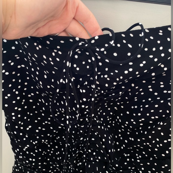 Zara gathered draw string polka dot skirt size M - Picture 3 of 9